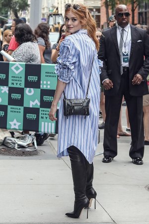 Katherine McNamara spotted leaving AOL BUILD Studios