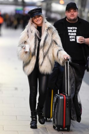 Katie McGlynn see catching an early morning train