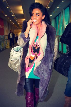 Katie Price at Heathrow Airport