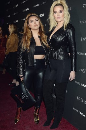 Khloe Kardashian & Hrush Achemyan attend Fashion Nova x Cardi B Launch Event