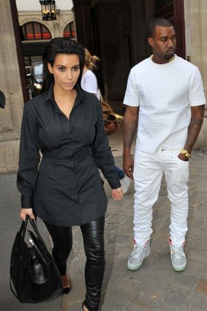 Kim Kardashian and Kanye West in Paris