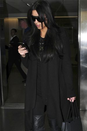 Kim Kardashian arrives into LAX Airport in LA
