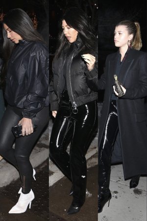 Kim & Kourtney Kardashian and Sofia Richie at Matsuhisa restaurant