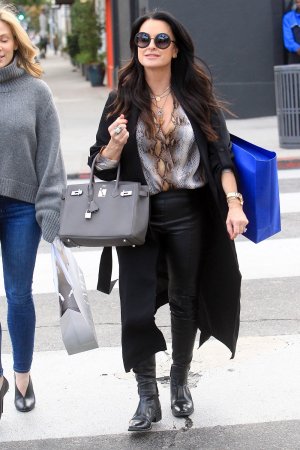 Kyle Richards shopping in Beverly Hills