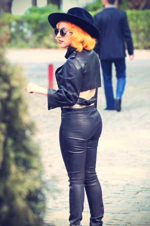 Lady Gaga visits Herastrau Park