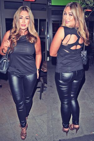Lauren Goodger arrives for a night out at The Olive Tree