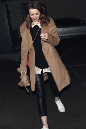 Lily Collins at Hugo’s in West Hollywood