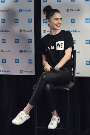 Lily Collins attends WE Day