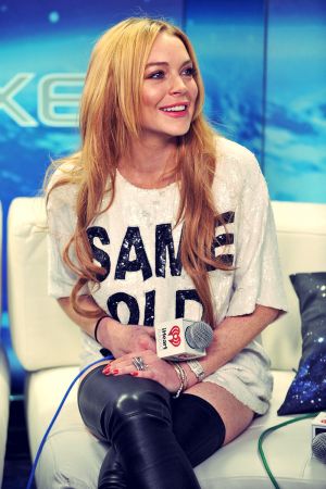 Lindsay Lohan attends Z100 Jingle Ball 2013