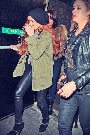 Lindsay Lohan leaves The Rose Club