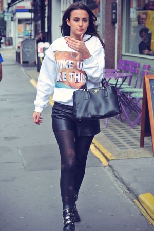 Lucy Watson out and about in London