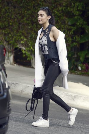 Madison Beer leaves the Sunset Marquis Hotel