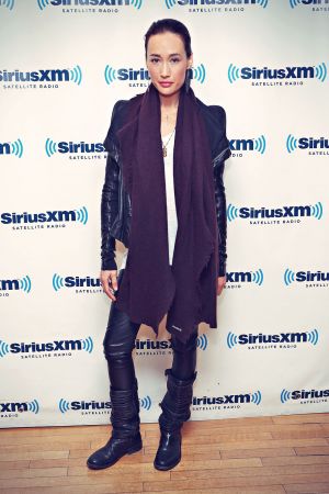 Maggie Q visiting SiriusXM Studios