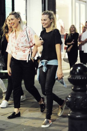 Margot Robbie out in London