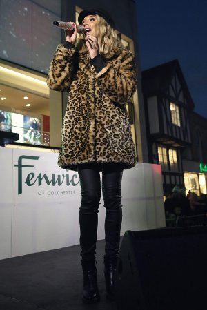 Megan McKenna performs at the Colchester Christmas lights switch