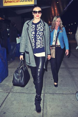 Miranda Kerr at JFK Airport - Leather Celebrities