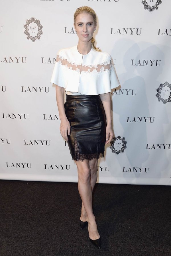 Nicky Hilton Rothschild attends the Lanyu collection Front Row