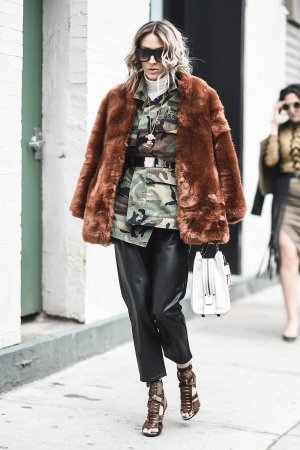 Olivia Barr street style in NYC