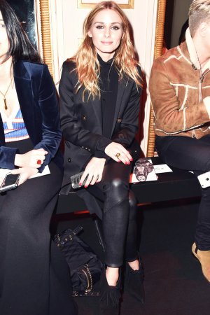 Olivia Palermo attends the Balmain show