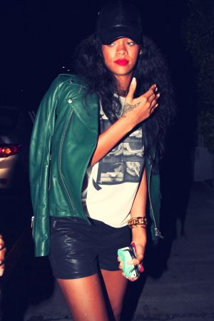 Rihanna leaves Giorgio Baldi Restaurant