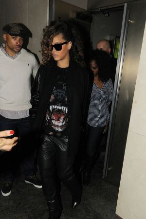 Rihanna leaves Whisky Mist Nightclub