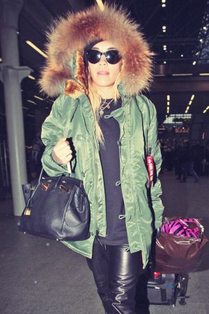 Rita Ora arrives back at the St Pancras