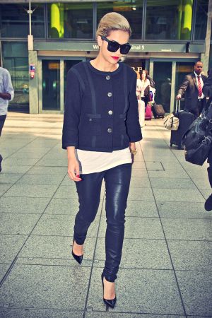 Rita Ora arriving At Heathrow Airport In London