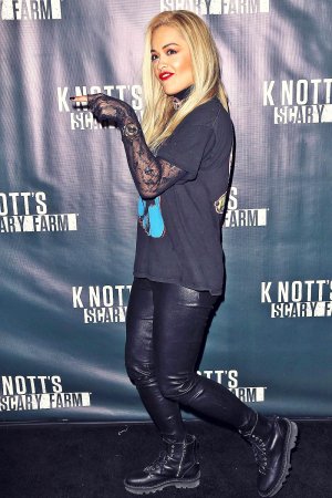 Rita Ora attends Knott’s Scary Farm Black Carpet