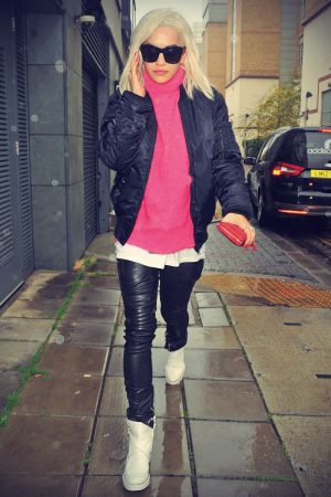 Rita Ora leaving her London hotel