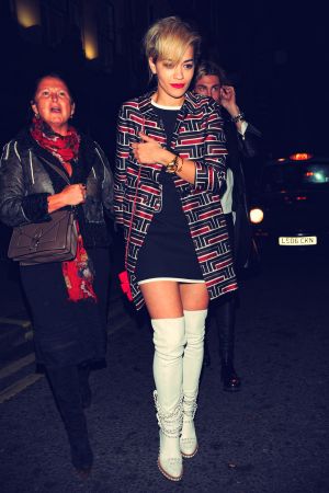 Rita Ora leaving London’s Groucho Club
