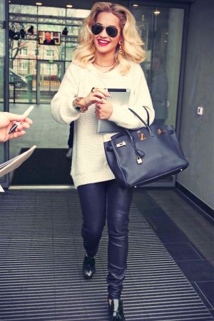 Rita Ora leaving the Fernsehwerft Studios in Berlin