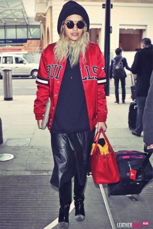 Rita Ora rocks a Chicago Bulls jacket