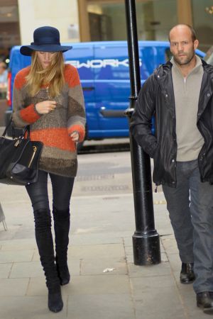 Rosie Huntington-Whiteley out and about together in London