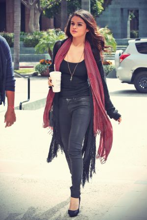 Selena Gomez arrives at NBC Studios