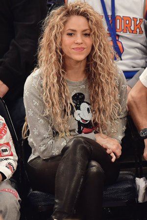 Shakira attends the New York Knicks Vs Philadelphia 76ers game