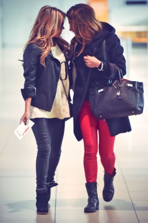 Sylvie Meis at the Cologne airport on the way to Hamburg