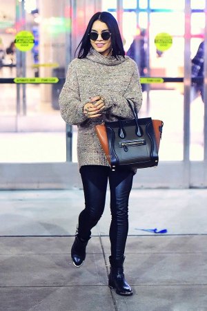 Vanessa Hudgens arrives at JFK Airport