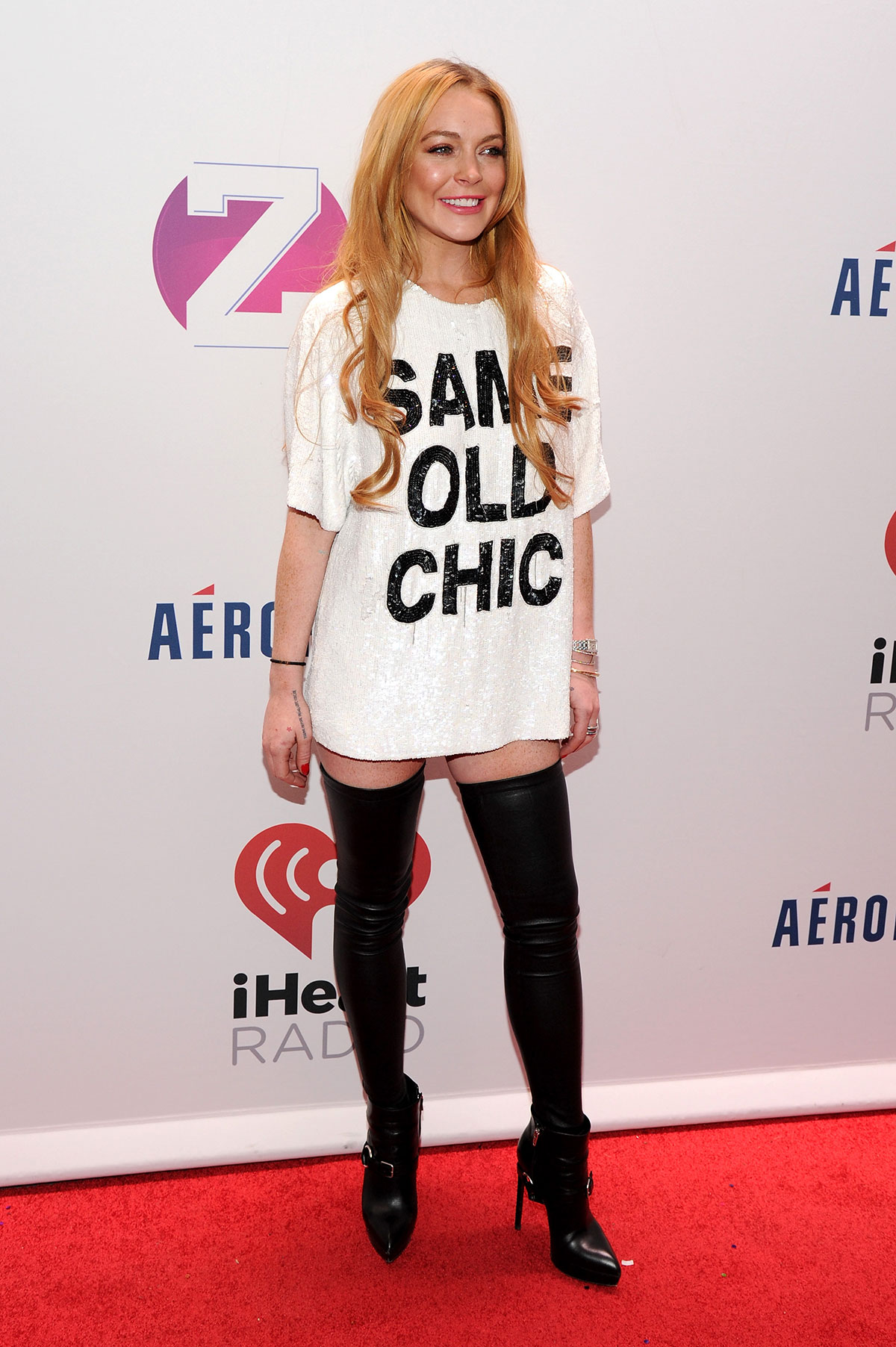 Lindsay Lohan attends Z100 Jingle Ball 2013