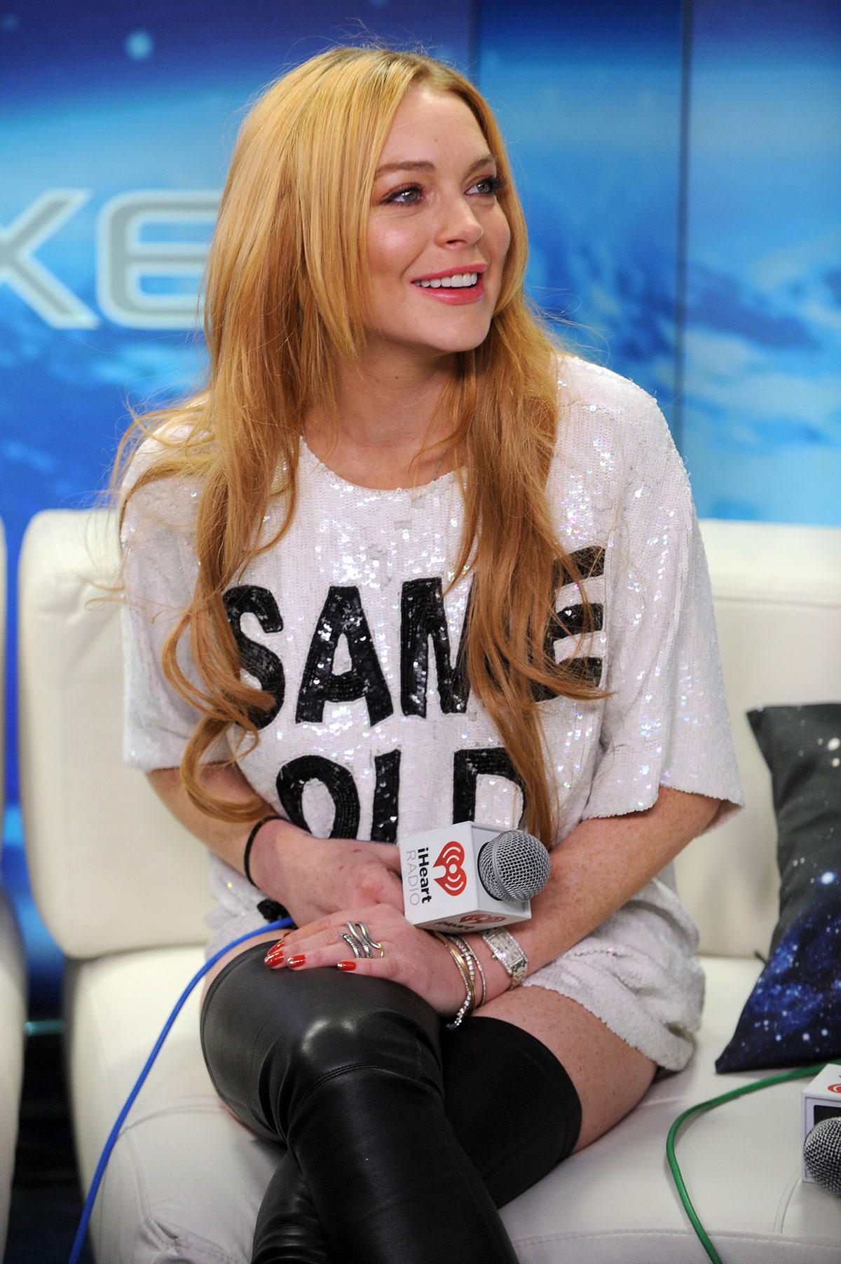 Lindsay Lohan attends Z100 Jingle Ball 2013