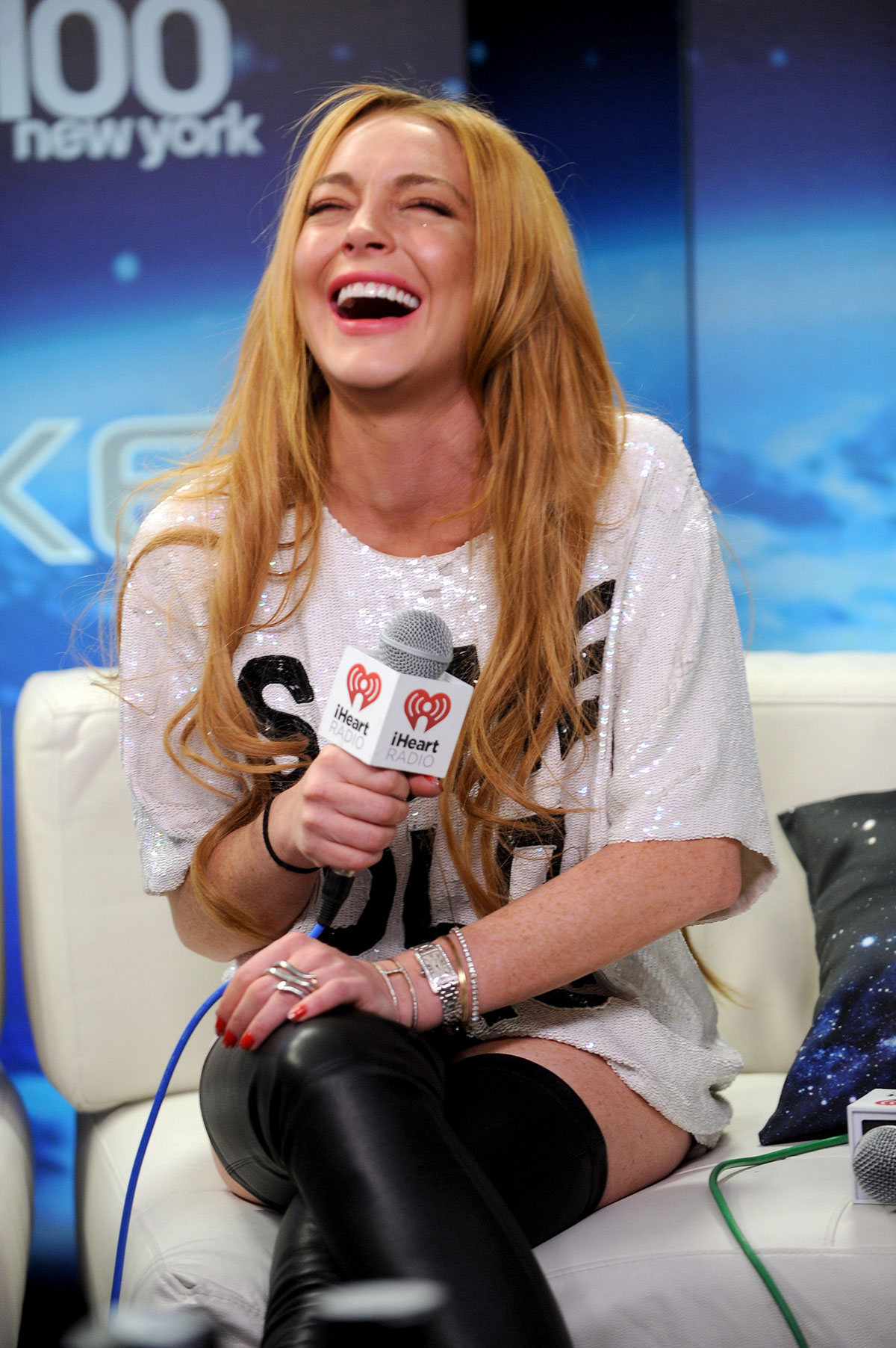 Lindsay Lohan attends Z100 Jingle Ball 2013