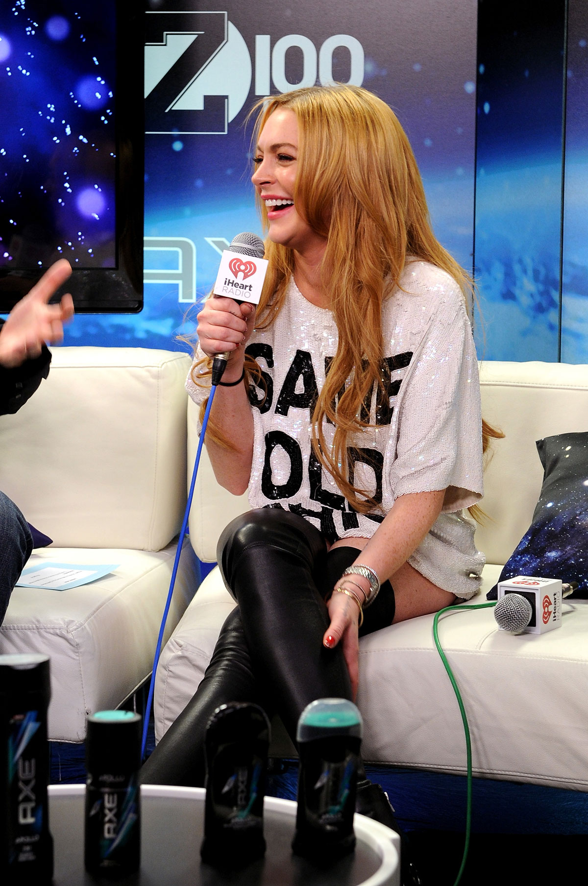 Lindsay Lohan attends Z100 Jingle Ball 2013