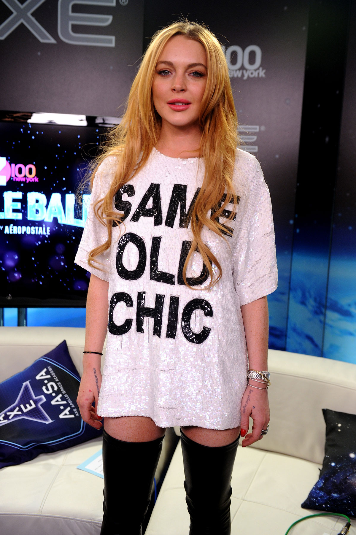 Lindsay Lohan attends Z100 Jingle Ball 2013