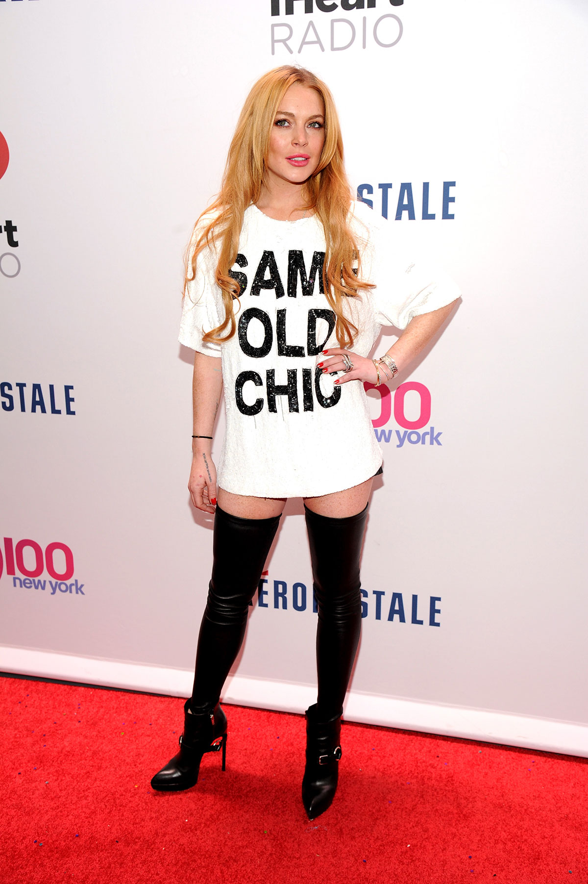 Lindsay Lohan attends Z100 Jingle Ball 2013