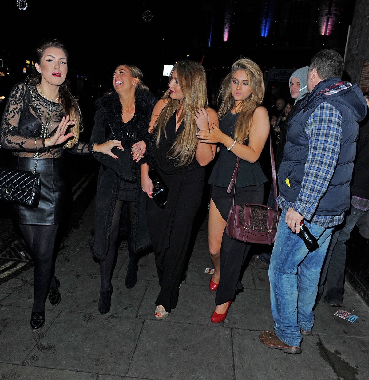 Lauren Goodger attends Christmas party at Shaka Zulu