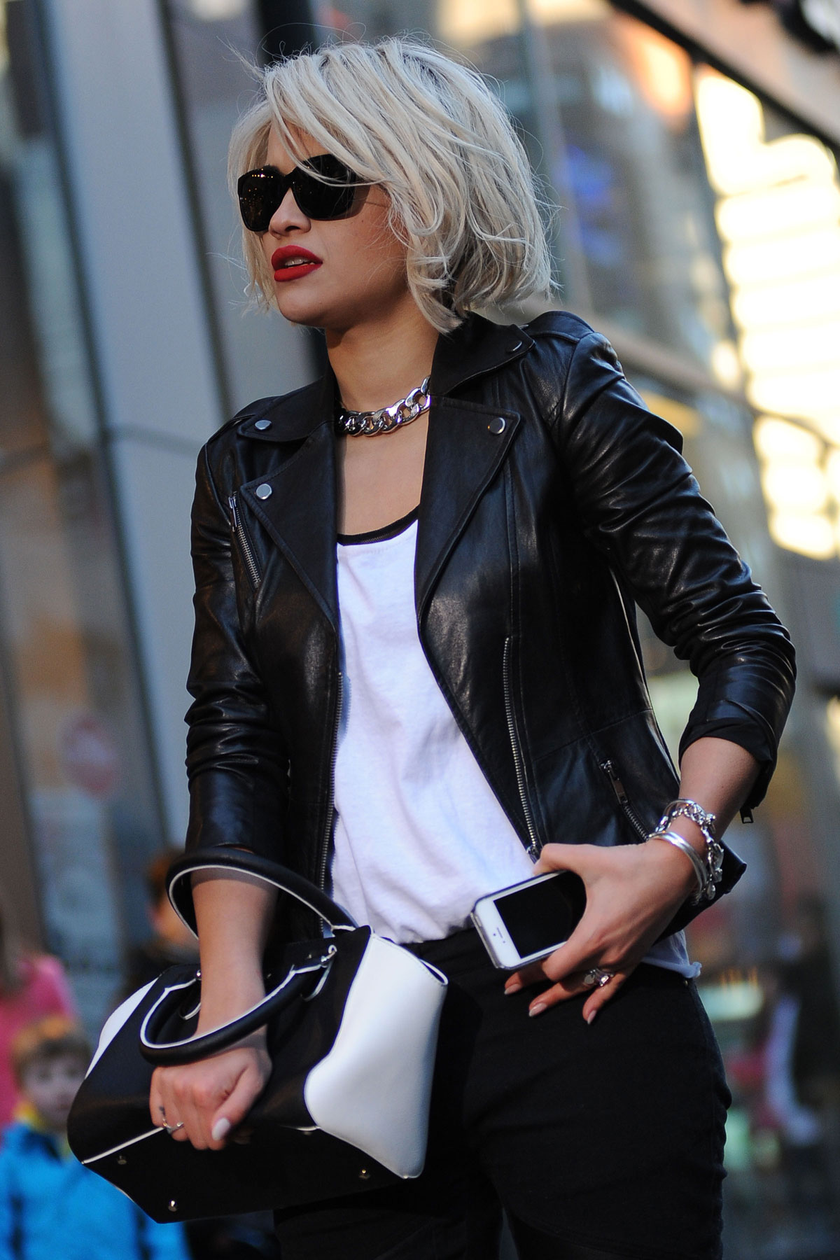 Rita Ora does a photo shoot in Times Square