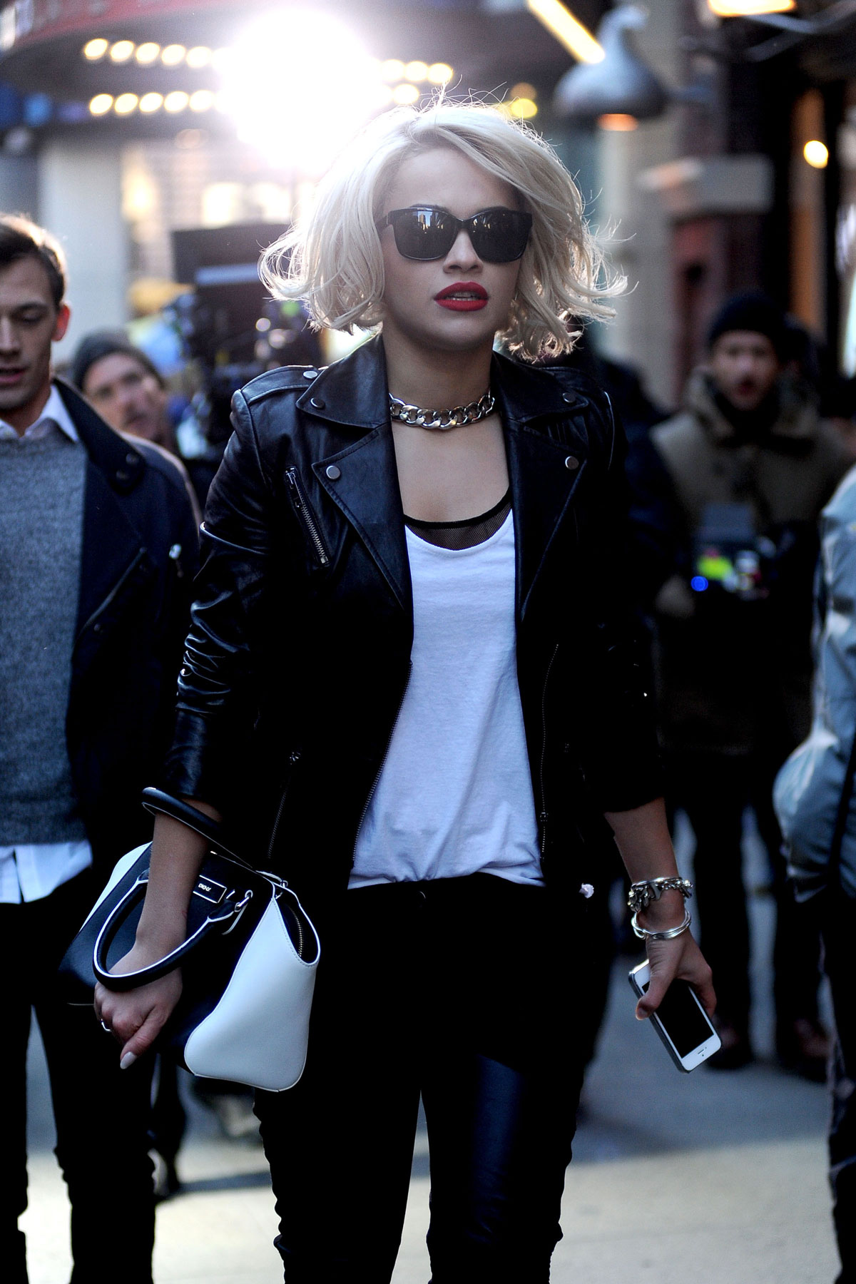 Rita Ora does a photo shoot in Times Square