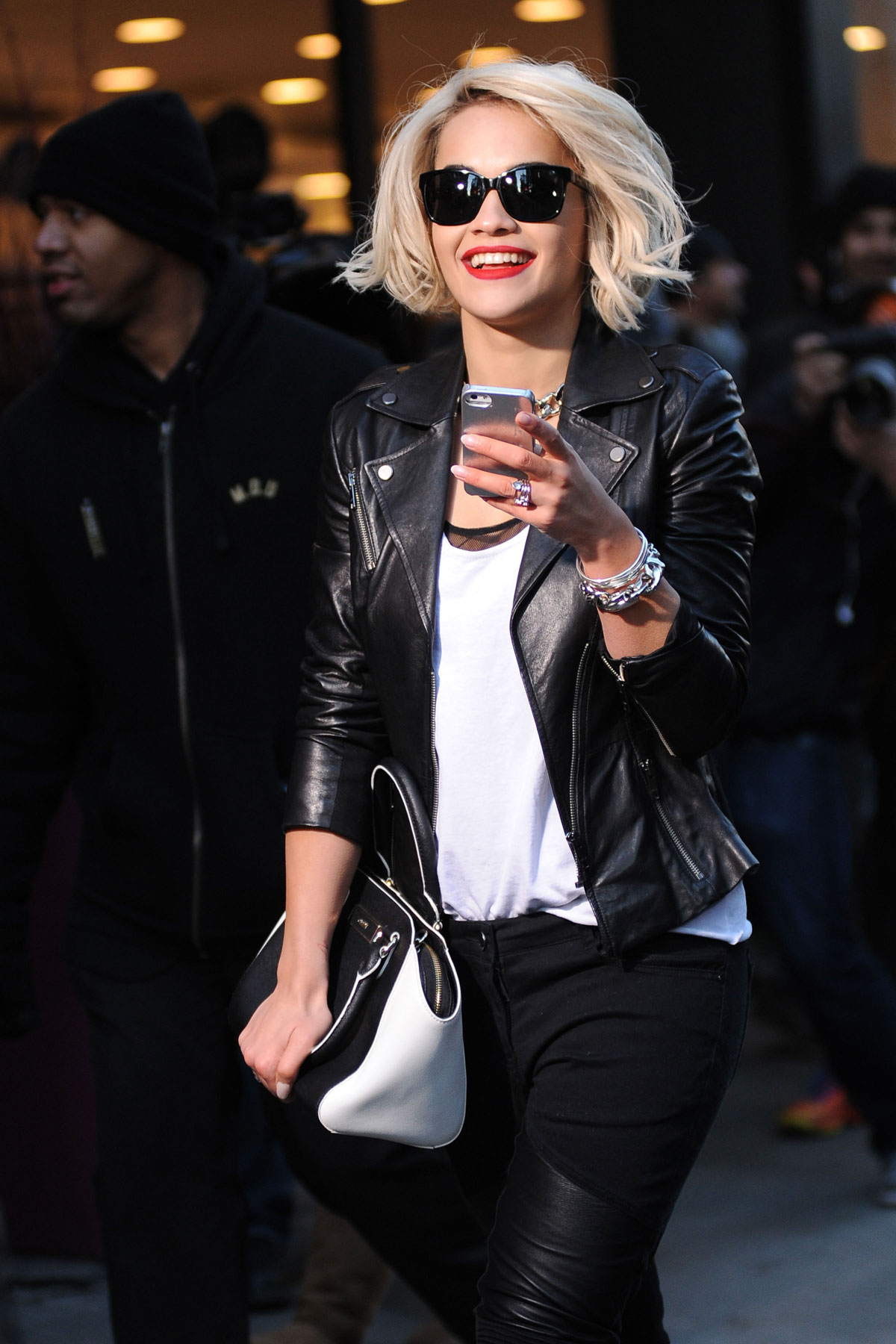 Rita Ora does a photo shoot in Times Square