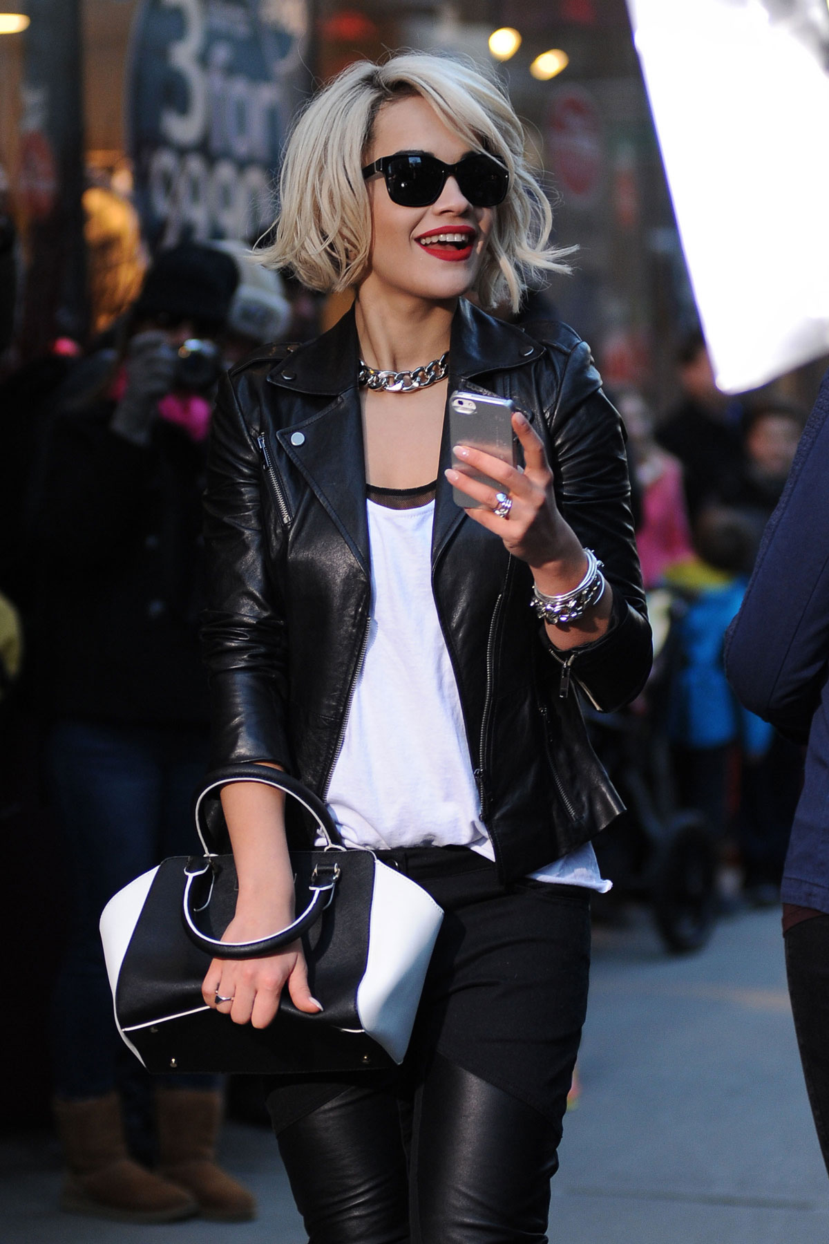 Rita Ora does a photo shoot in Times Square