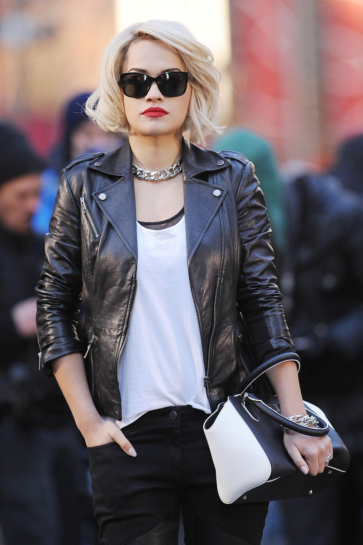Rita Ora does a photo shoot in Times Square