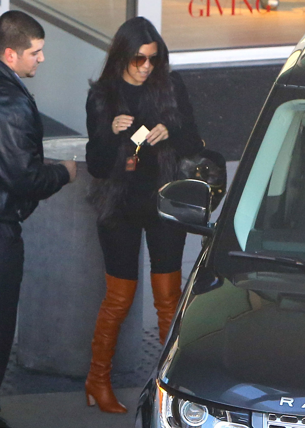 Kourtney Kardashian shopping in Topanga Canyon